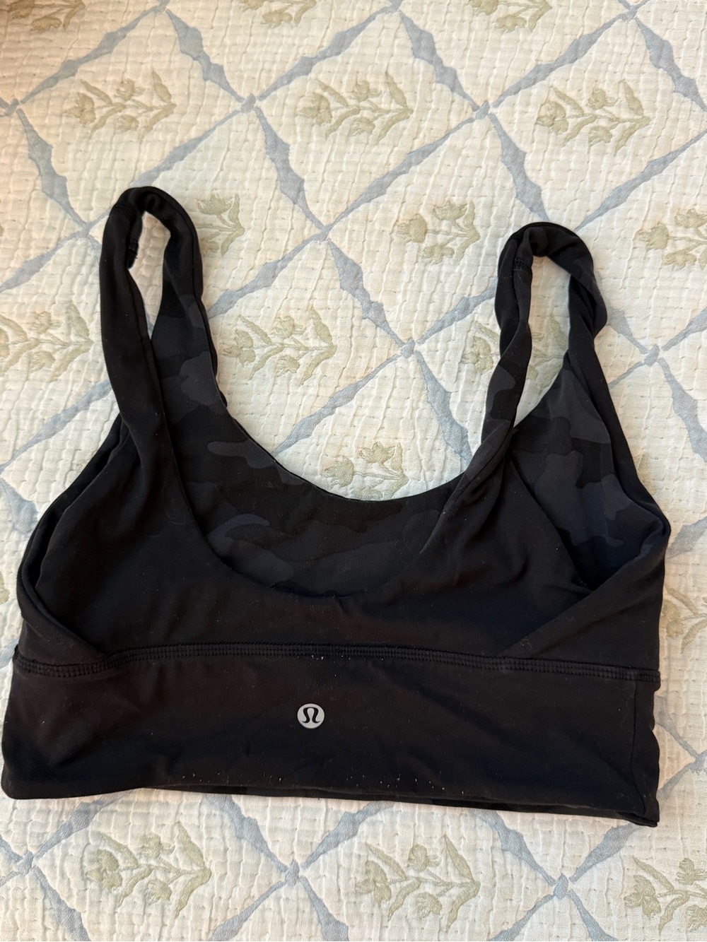 lululemon athletica Black Camo Scoop Sports Bra
